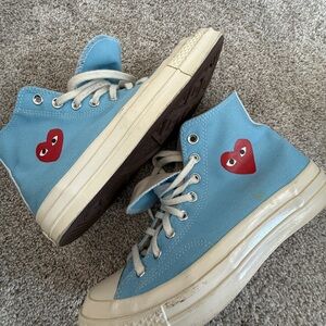 Comme des Garcons Sky Blue High-Tops